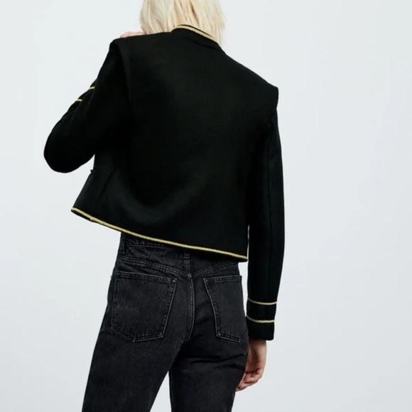 Black Cropped Jacket Zara - Picture 5 of 5